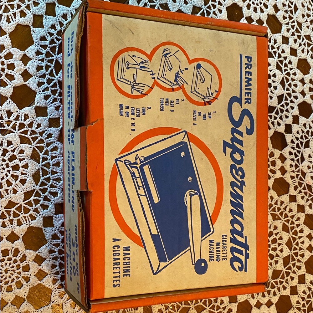 Vintage Premier Supermatic Cigarette Machine in original box